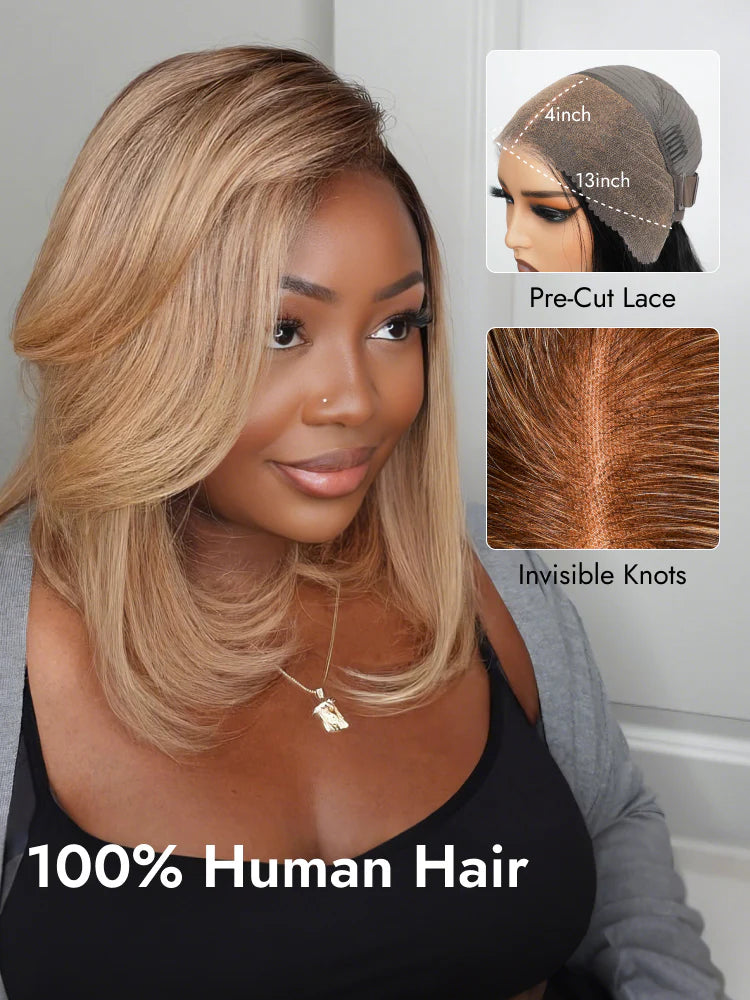 Ombre Blonde Bob Wig