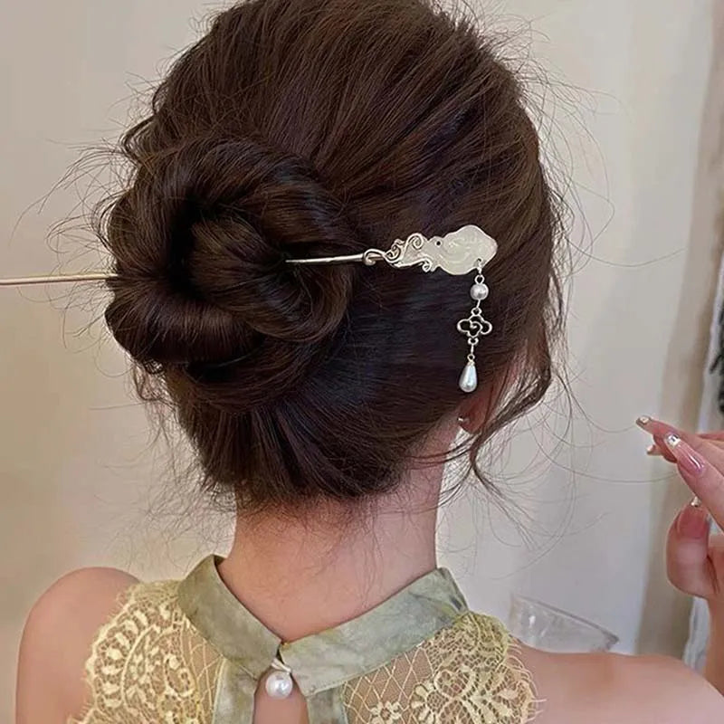 Bamboo Tassel Hair Stick