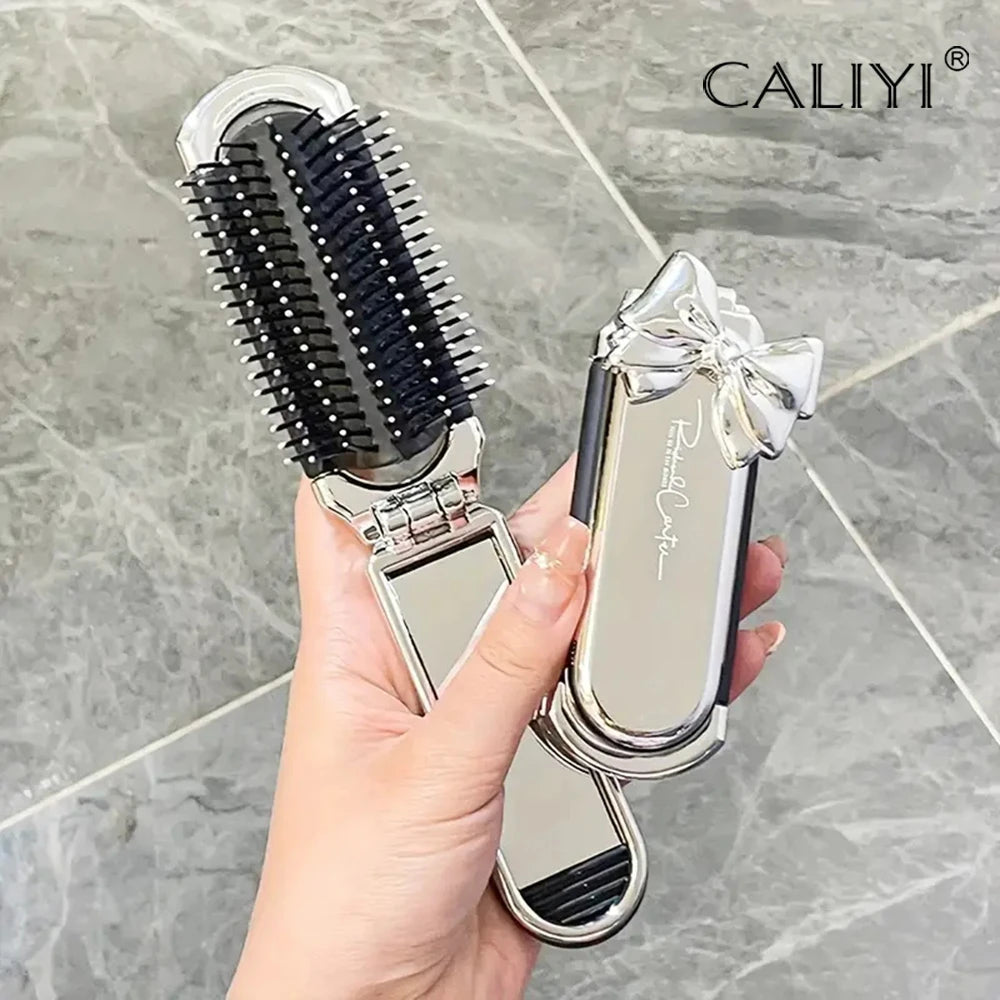 Compact Pocket Hair Comb With Mirror