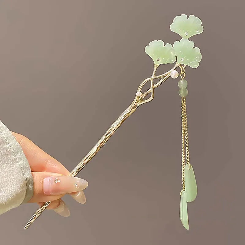 Bamboo Tassel Hair Stick