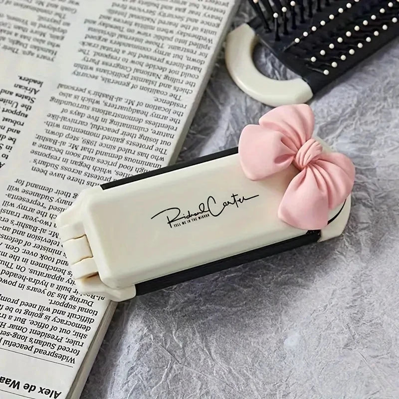 Compact Pocket Hair Comb With Mirror
