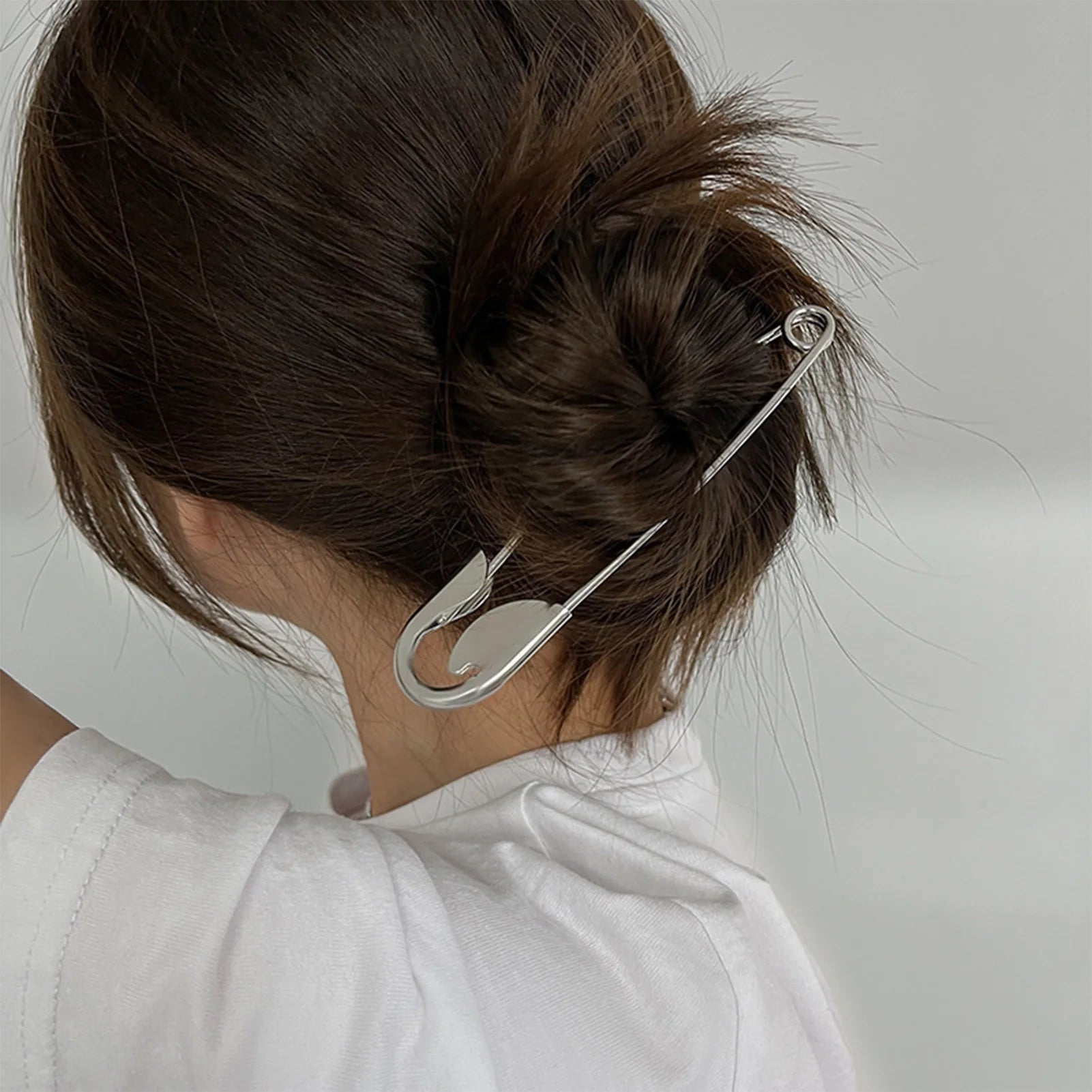 Y2K Metal Safety Pin Hair Clip