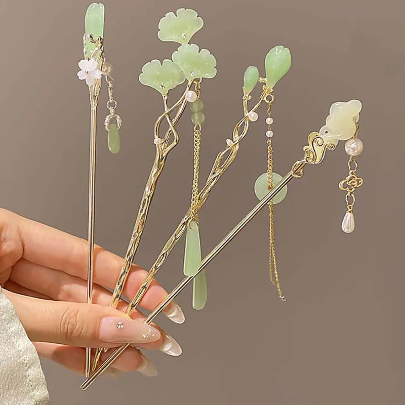 Bamboo Tassel Hair Stick