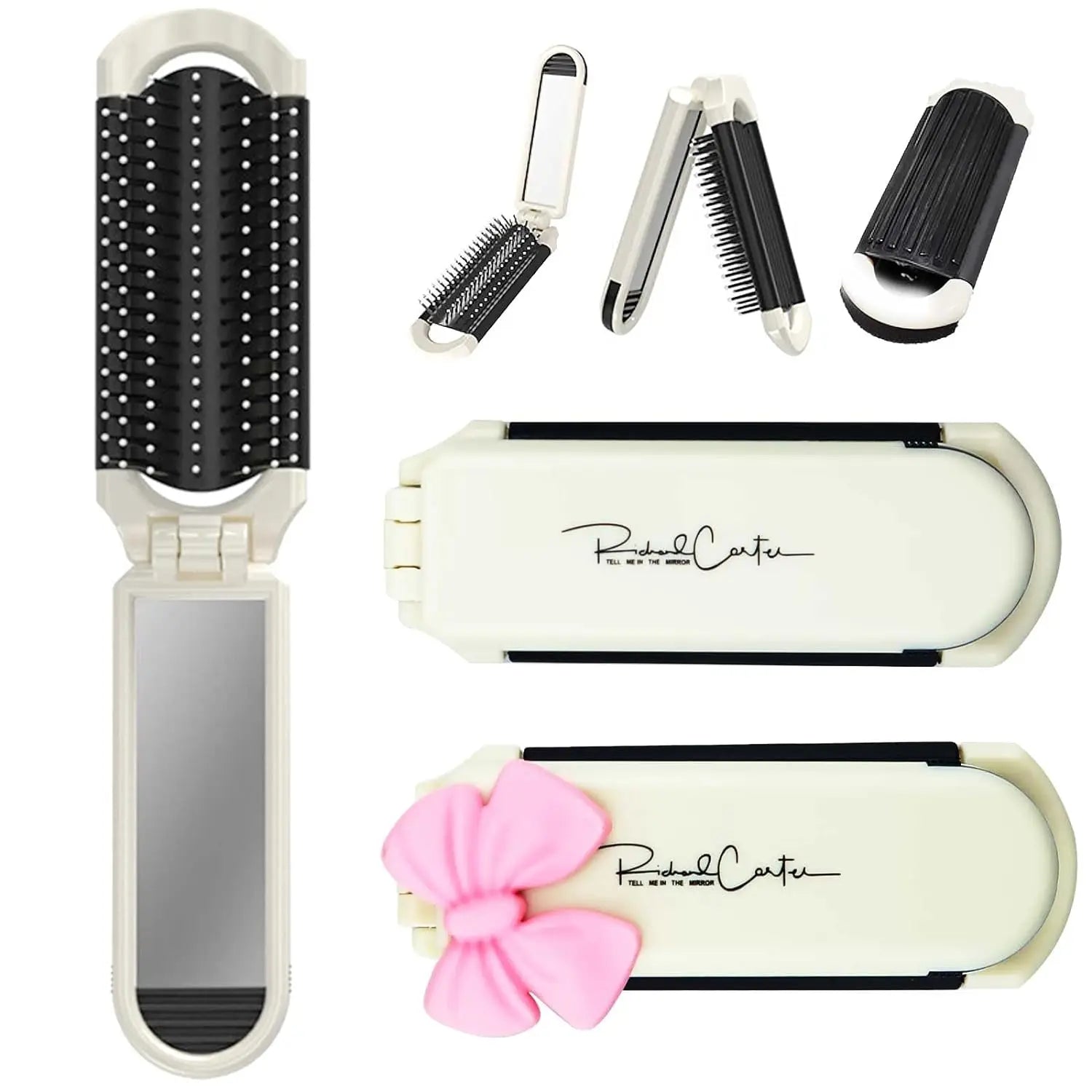 Compact Pocket Hair Comb With Mirror
