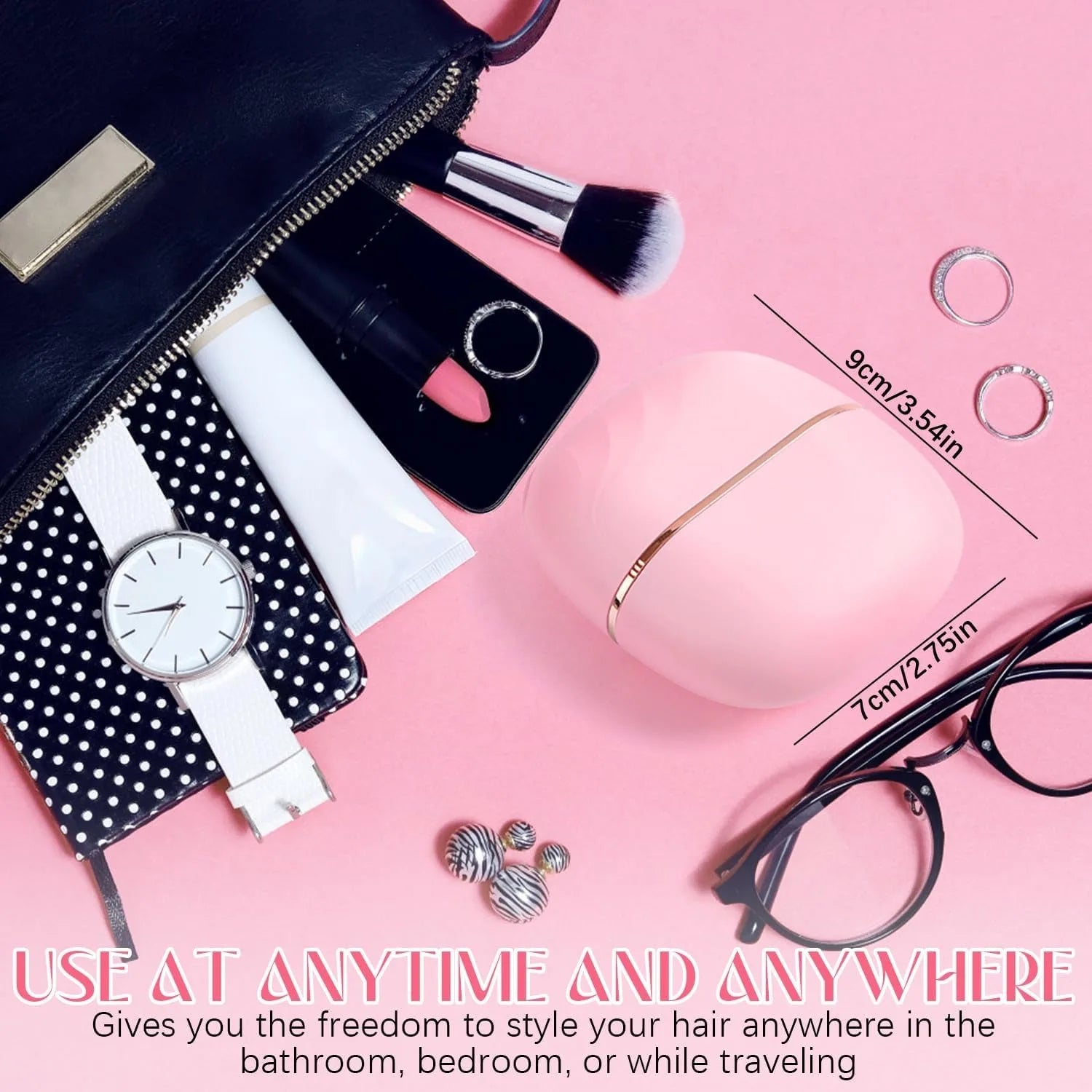 Rechargeable Hair Straightener Brush