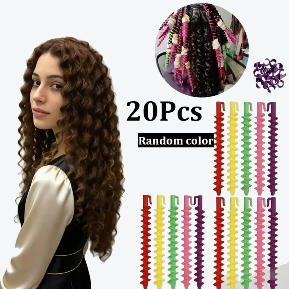 20Pcs Set Heatless Spiral Curls