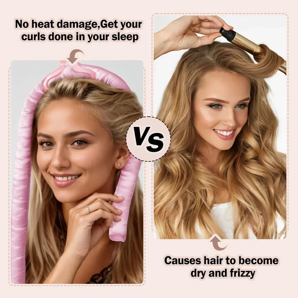 Satin Heatless Curling Rod Set