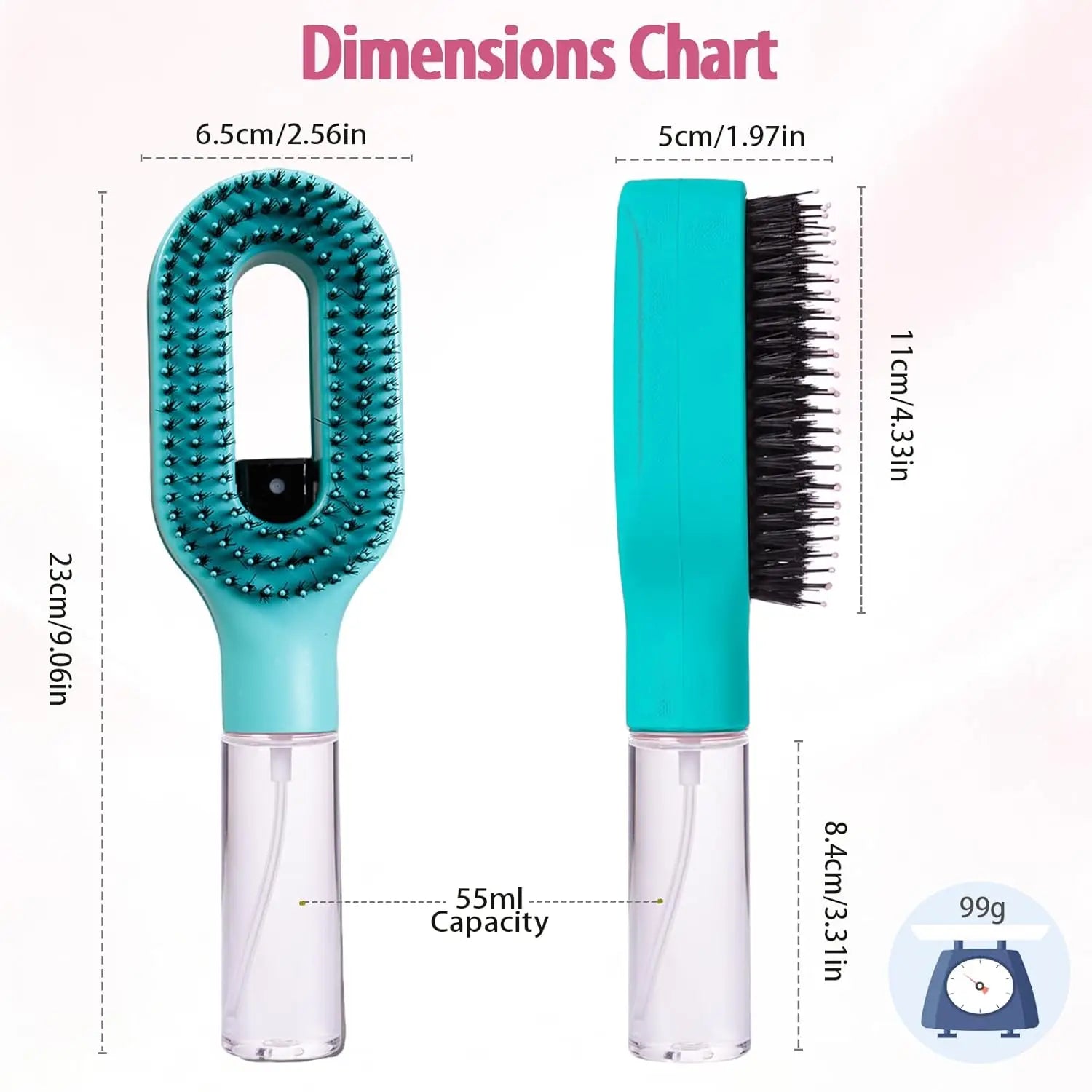 Refillable Spray Hair Comb