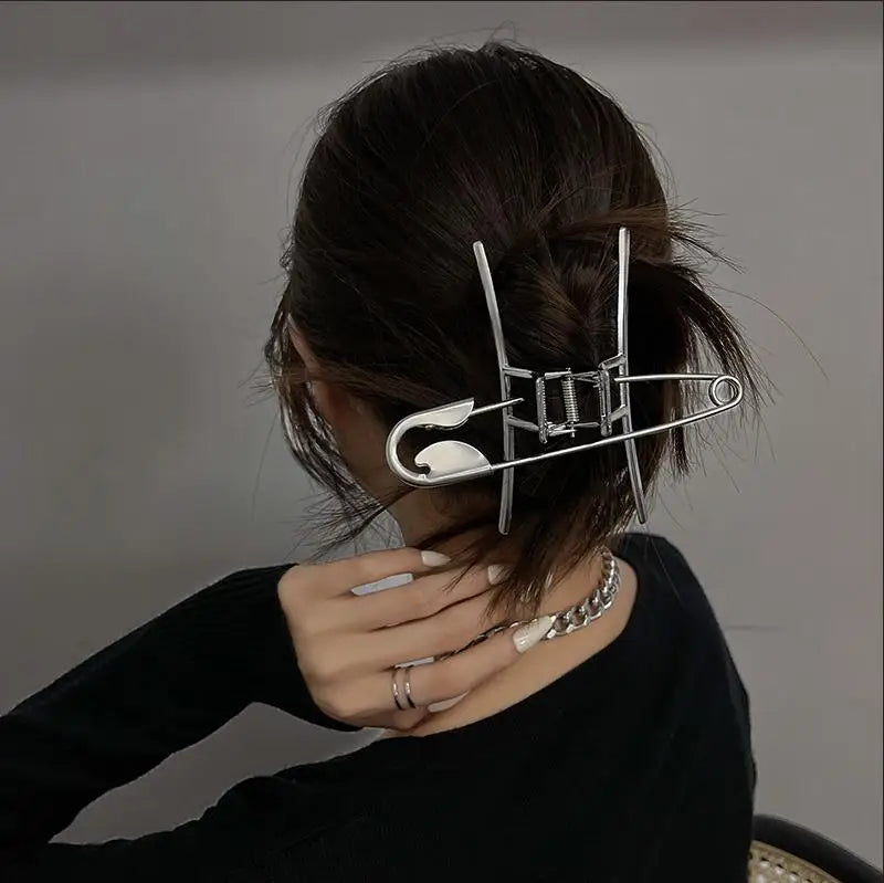 Y2K Metal Safety Pin Hair Clip