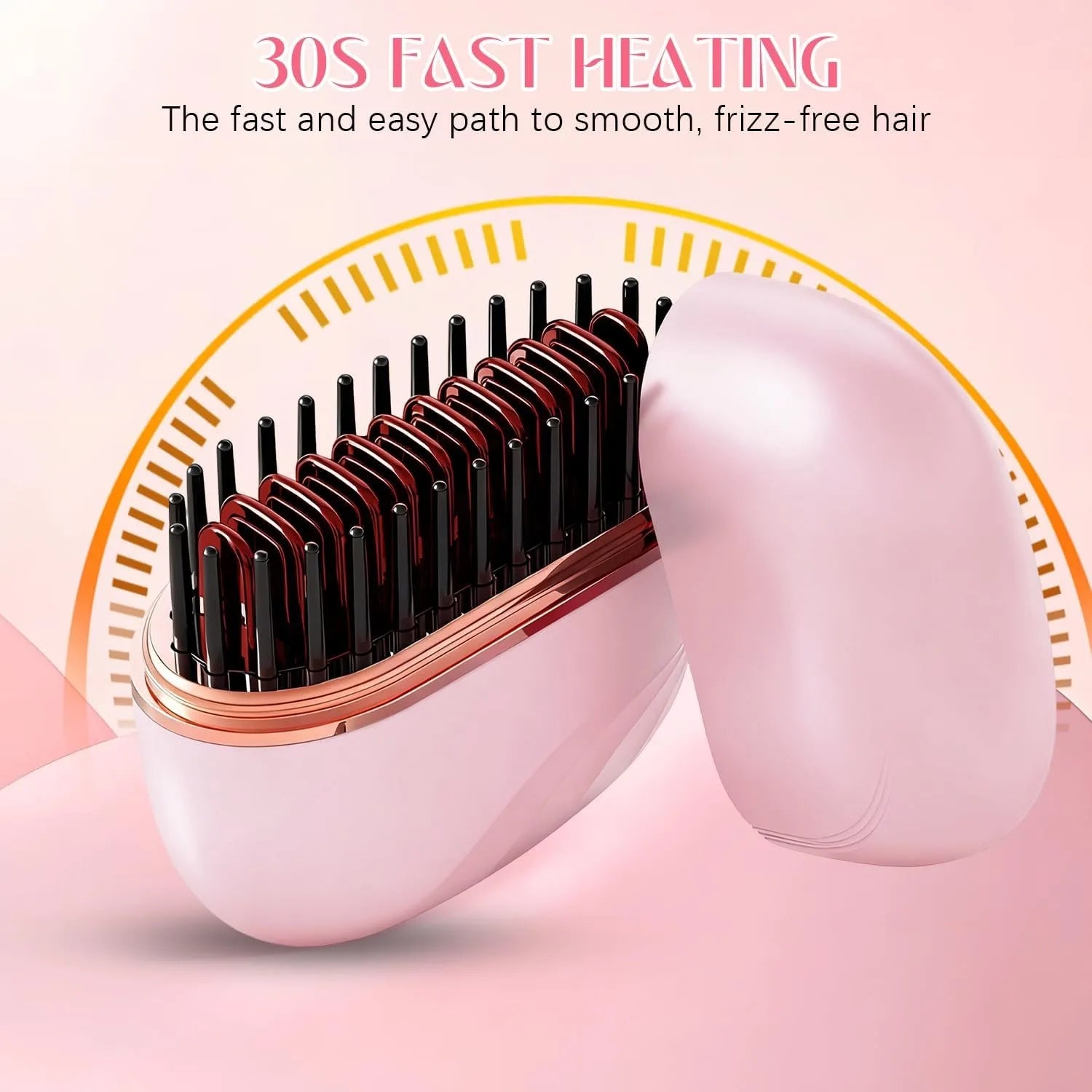 Rechargeable Hair Straightener Brush