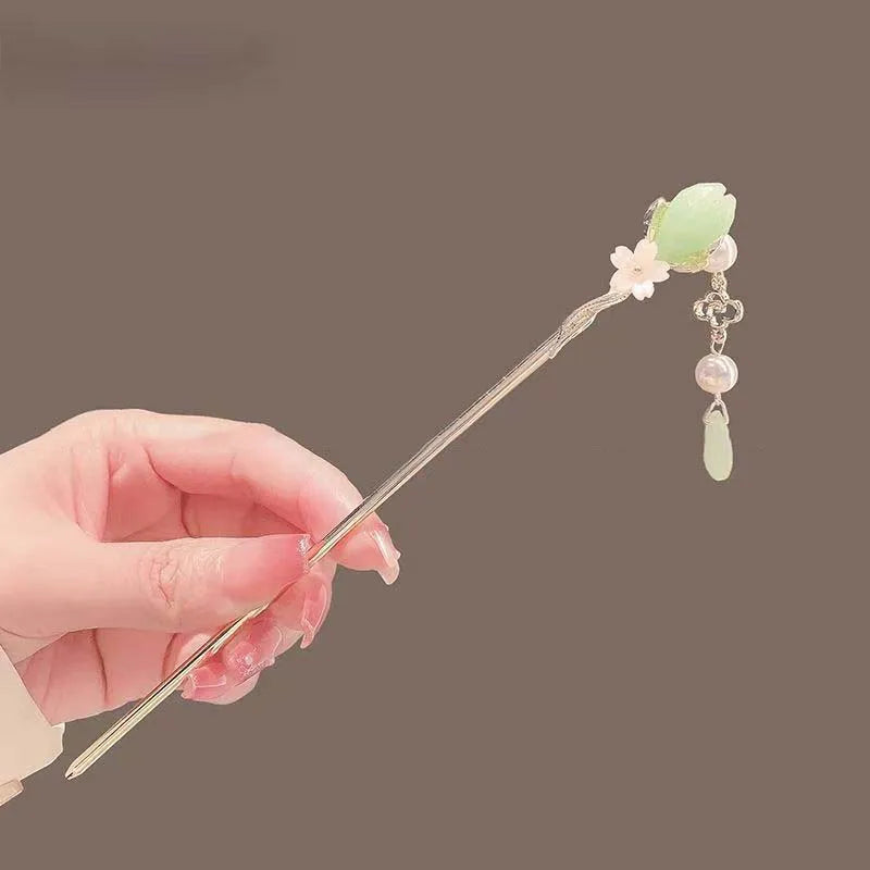 Bamboo Tassel Hair Stick